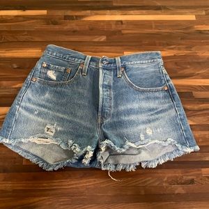 Levi’s high waisted jean shorts